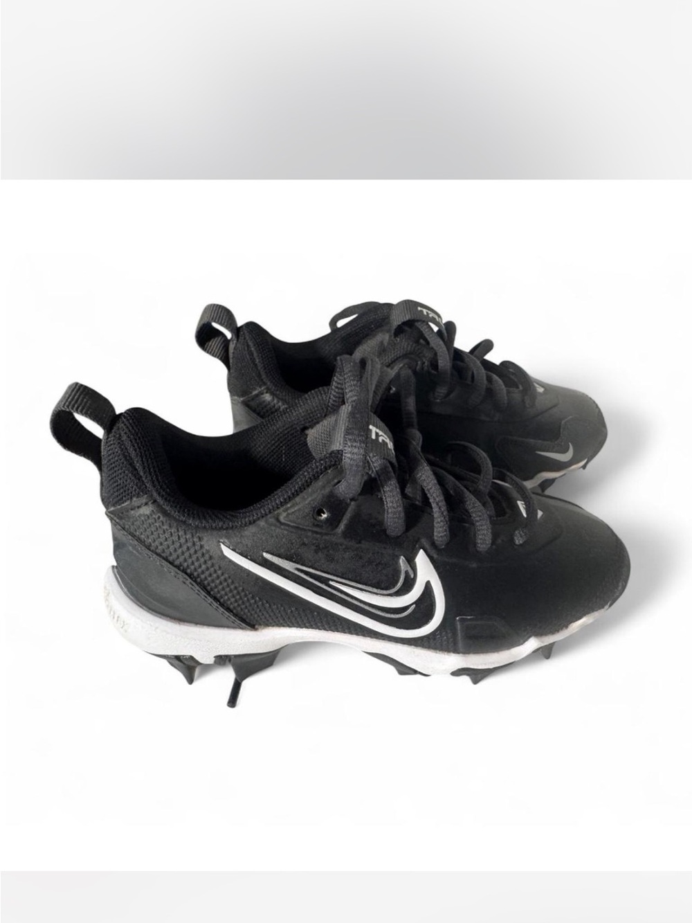Nike Kids Black White Cleat Sneakers